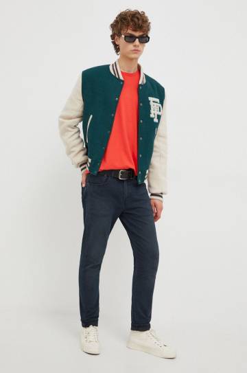 Шерстяная куртка-бомбер Filling Pieces цвет зелёный переходная oversize Шерстяная куртка-бомбер Filling Pieces цвет зелёный переходная oversize