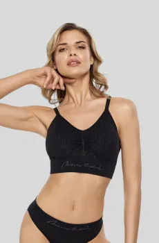 Женский черный бюстгальтер Черный 40 MARC&ANDRE W23-1068-TPS-SY