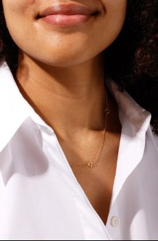 Серебряное колье с позолотой Design Letters