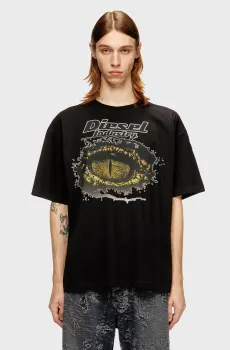 Мужская черная футболка T-BOXT-T25 Черный XL Diesel A19640 0PLAT