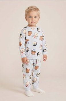 Спортивні штани jogger із мотивом тварин - light blue