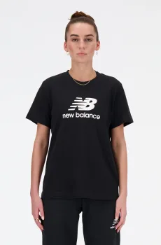 Женская футболка NB Stacked Logo Черный M New Balance WT41502BK