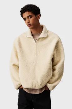 Мужская белая спортивная кофта HALF ZIP SHERPA Белый XL Calvin Klein Jeans J30J326679