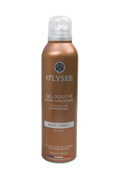Мужская гель-пена для душа OLYSEE Musc Ambre Extra Foaming Shower Gel, 200 мл
