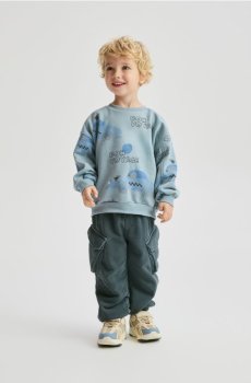 Reserved - Бавовняні штани cargo - темно-синій - 490HK-59X