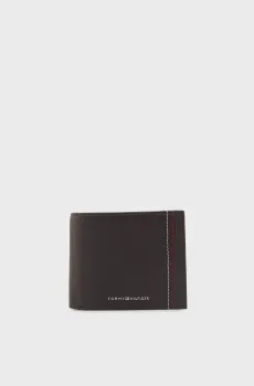 Мужской коричневый кожаный кошелек CENTRAL Коричневый ONESIZE Tommy Hilfiger AM0AM14229