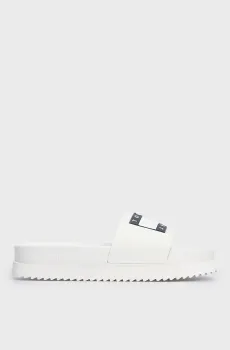 Женские белые слайдеры TJW ELEVATED FLATFORM SLIDE Белый 40 Tommy Jeans EN0EN02451