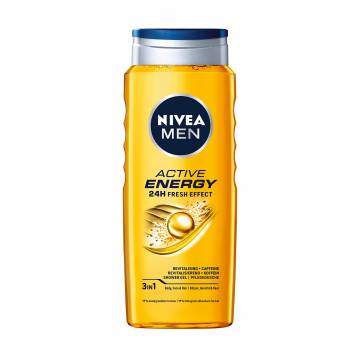Гель для душа NIVEA MEN Активная Энергия 3 в 1 для тела, лица и волос, 500 мл Гель для душа NIVEA MEN Активная Энергия 3 в 1 для тела, лица и волос, 500 мл