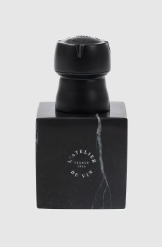 Черная пробка для игристого вина Bubble с мраморной подставкой