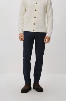 Reserved - Картаті штани-чиноси - темно-синій - QF747-59M