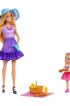 Игровой набор Barbie Семейный пикник Барби Малибу и Челси, с аксессуарами, от 3 лет (JBF43)