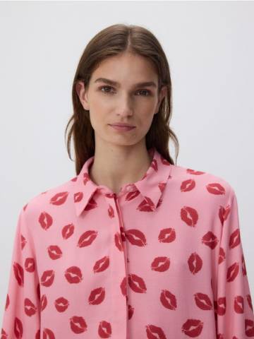 Reserved - Віскозна сорочка з візерунком - різнобарвний - 064IC-MLC