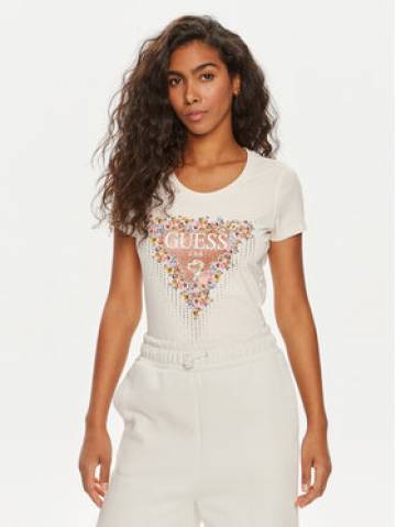 Guess Футболка W4YI72 J1314 Écru Slim Fit Guess Футболка W4YI72 J1314 Écru Slim Fit