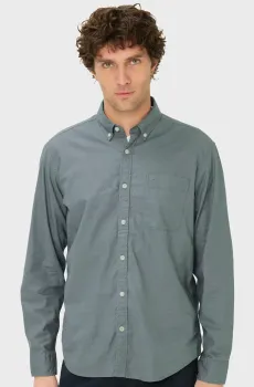 Мужская синяя льняная рубашка Синий XXL Camel Active 409116-7S16-45