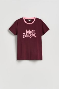 Reserved - Футболка з принтом - буряковий - 859EH-83X