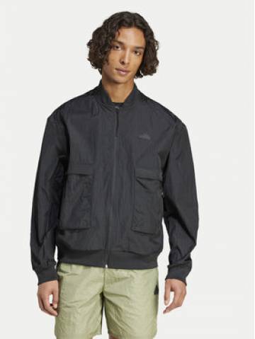adidas Куртка бомбер City Escape IY1505 Чорний Loose Fit adidas Куртка бомбер City Escape IY1505 Чорний Loose Fit
