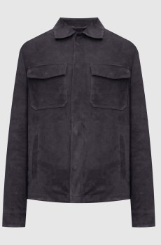 Синяя замшевая куртка