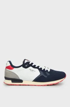 Мужские темно-синие кроссовки BRIT CAMP M Синий 45 Pepe Jeans PMS40030