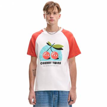 Cropp - Біла футболка з принтом - білий Cropp - Біла футболка з принтом - білий