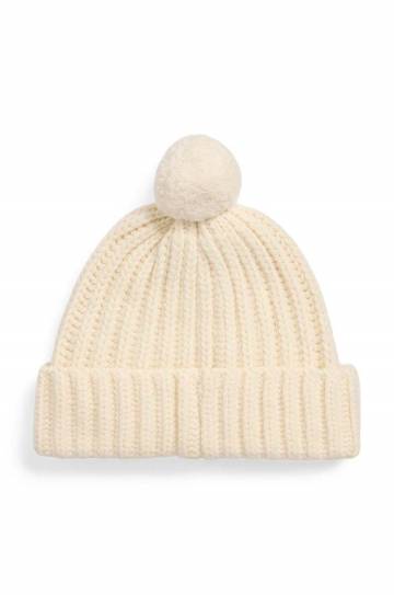 Шерстяная шапка Polo Ralph Lauren цвет бежевый из толстого трикотажа шерсть 455931876