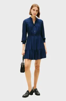 Женское темно-синее платье FLUID JACQUARD Синий S Tommy Hilfiger WW0WW48545