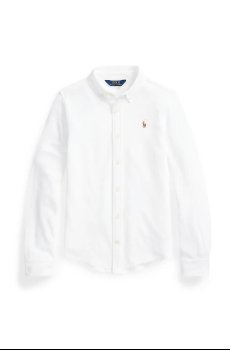 Детская хлопковая рубашка Polo Ralph Lauren