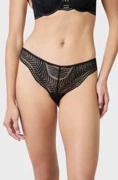 Женские черные трусики-танга AUDACE Черный M Etam 6553589