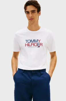 Мужская белая футболка BRAND LOVE BIG TEXT Белый L Tommy Hilfiger MW0MW42369