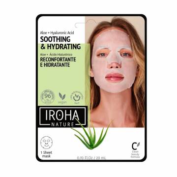 Тканевая маска для лица Iroha Nature Moisturizing Hydrating Face Sheet Mask, 20 мл Тканевая маска для лица Iroha Nature Moisturizing Hydrating Face Sheet Mask, 20 мл
