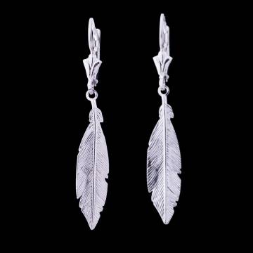 Серебряные серьги "Перья" 121875 Серебряные серьги "Перья" 121875