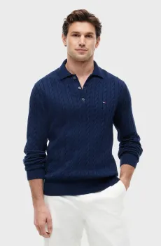 Мужское темно-синее поло CLASSIC Синий L Tommy Hilfiger MW0MW41955