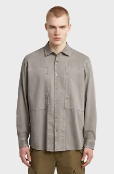 Мужская серая рубашка Серый M G-Star RAW D26858,E075