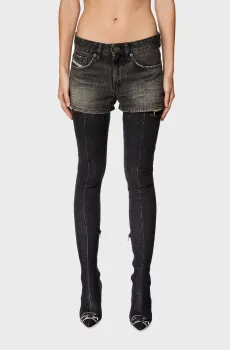 Женские темно-серые джинсовые шорты DE-YUBA Серый 27 Diesel A12764 0DQAH