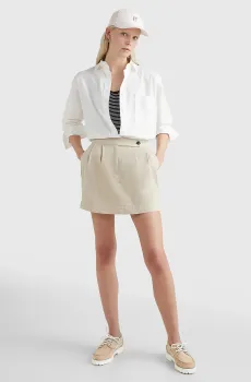 Женская белая юбка CO PLEATED Белый S Tommy Hilfiger WW0WW38679