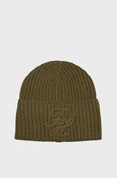 Женская зеленая шерстяная шапка ELEVATED Зеленый ONESIZE Tommy Hilfiger AW0AW17777