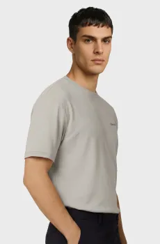 Мужская бежевая футболка MICRO LOGO Бежевый S Calvin Klein LV04LC255G