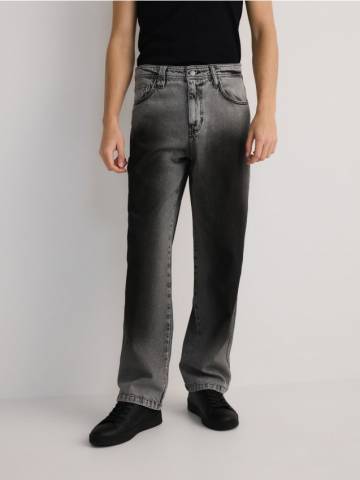 Reserved - Джинси baggy з вареним ефектом - сірий - YV102-90J Reserved - Джинси baggy з вареним ефектом - сірий - YV102-90J