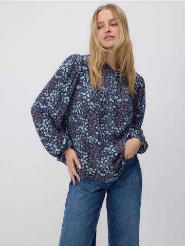 Reserved - Блузка з тканини з високим вмістом віскози - різнобарвний - 064DX-MLC