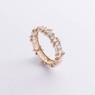Кольцо "Rosie" с фианитами (желтое золото) к05890 Кольцо "Rosie" с фианитами (желтое золото) к05890