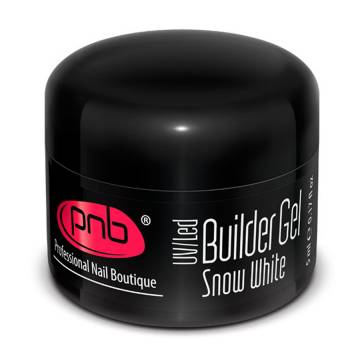 Моделирующий гель для ногтей PNB UV/LED Builder Gel Snow White белый, 5 мл Моделирующий гель для ногтей PNB UV/LED Builder Gel Snow White белый, 5 мл