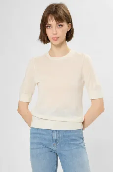 Женский белый шерстяной джемпер Белый L BOSS 50544996;118