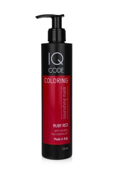 Тонирующая маска для волос IQ code Color Mask Рубиново-красный (Ruby Red), 250 мл