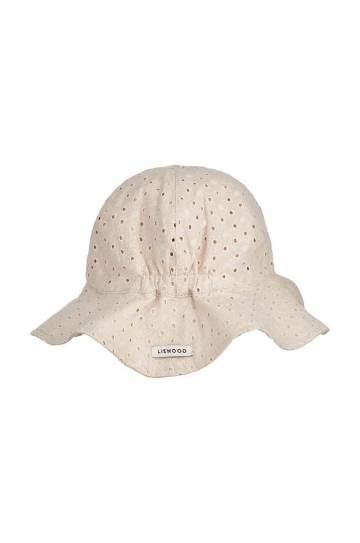 Детская хлопковая шляпа Liewood цвет бежевый хлопковый