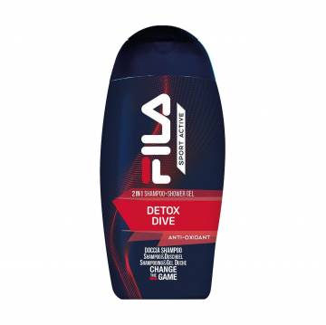 Парфюмированный шампунь-гель для душа Fila Sport Active Detox Dive унисекс, 250 мл Парфюмированный шампунь-гель для душа Fila Sport Active Detox Dive унисекс, 250 мл