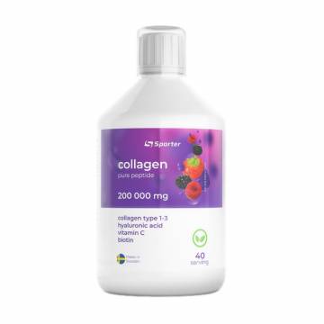 Коллаген в форме пептидов Sporter Collagen Peptide 200000 мг, Лесные ягоды, в жидкости, 500 мл Коллаген в форме пептидов Sporter Collagen Peptide 200000 мг, Лесные ягоды, в жидкости, 500 мл