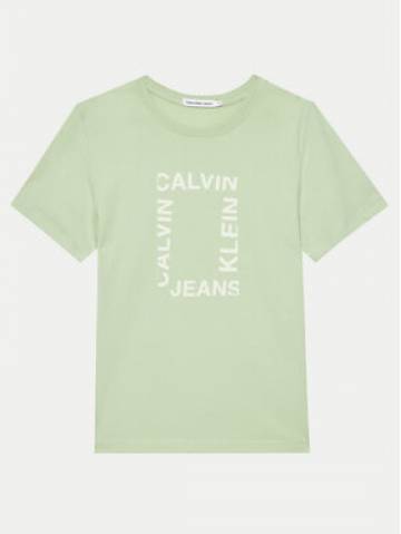 Calvin Klein Jeans Футболка Maxi Hero IB0IB02159 Зелений Regular Fit Calvin Klein Jeans Футболка Maxi Hero IB0IB02159 Зелений Regular Fit