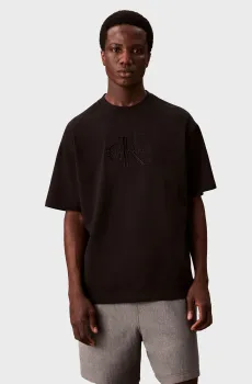 Мужская черная футболка SS HERO MONOLOGO Черный S Calvin Klein Jeans LV04RB295G