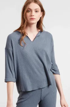 Женский голубой лонгслив CARLSON Голубой XS Etam 6528362