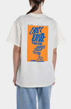 Женская белая футболка Белый S Replay W3378A.000.2660