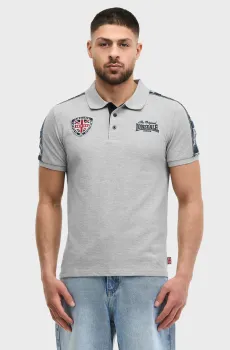 Мужское серое поло PELTON Серый S Lonsdale 117880